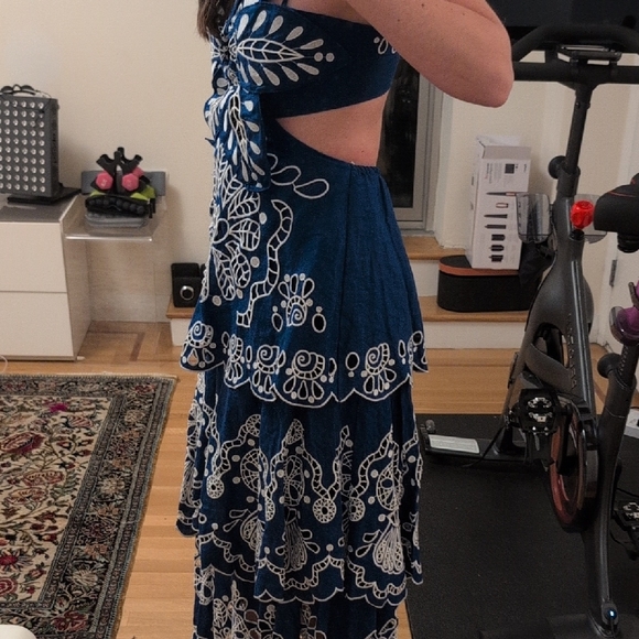 FARM Rio Navy and White Backless Dress - Picture 9 of 9